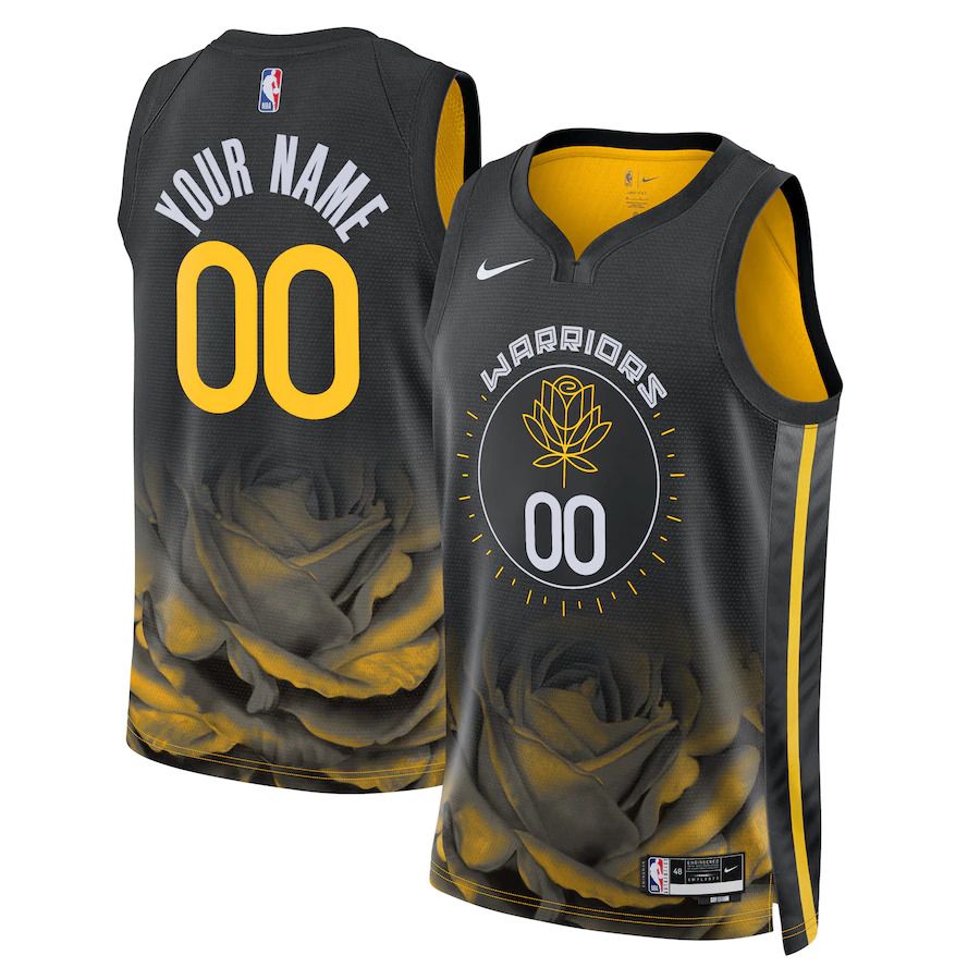 Men Golden State Warriors Nike Black City Edition 2022-23 Swingman Custom NBA Jersey->customized nba jersey->Custom Jersey
